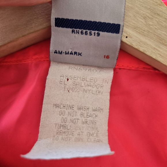 Vintage Ocean Pacific Windbreaker Men's XL Pink - Picture 14 of 15